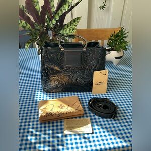 Patricia Nash Empoli Satchel Tooled Leather Satchel NWT $249